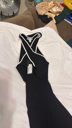 Gianni Bini.  Black knit backless Dress