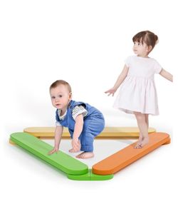 Balance Beam for Kids 3-5, Toddler Sensory Wooden Toys and Stepping Stones, Build Coordination Gymna