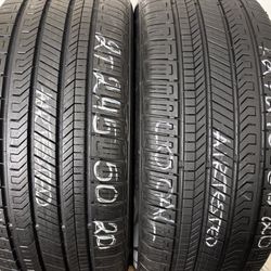 2 Tires 245 50 20 Continental Crosscontact Rx Like New No Repairs