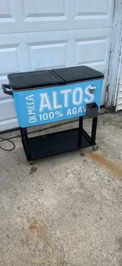 80 Qt Rolling Ice Chest Cooler Cart