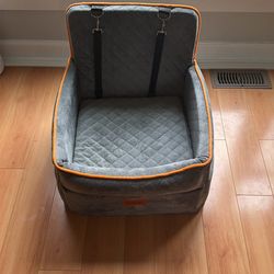 Dog Car Seat for Small Medium DogsMemory Foam Puppy Dog Booster Seat with Thick Cushion for Dogs Under 35lbs, Detachable Washable Pet Car Seat Travel