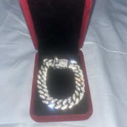 Cubic Diamond Real Sliver Too Bracelet  