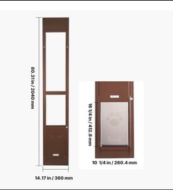 New Open Box VEVOR Dog Door For Sliding Glass Door W/ 10 1/4” x 16 1/4” Flap