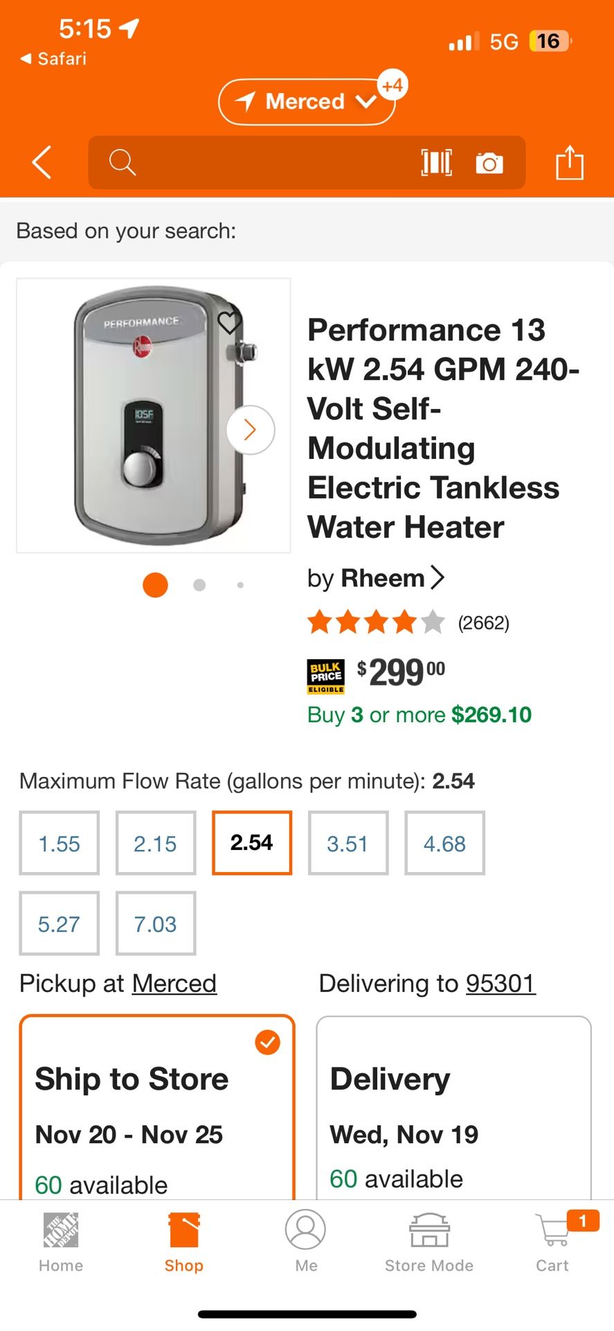 Electric Tankless Water Heater
