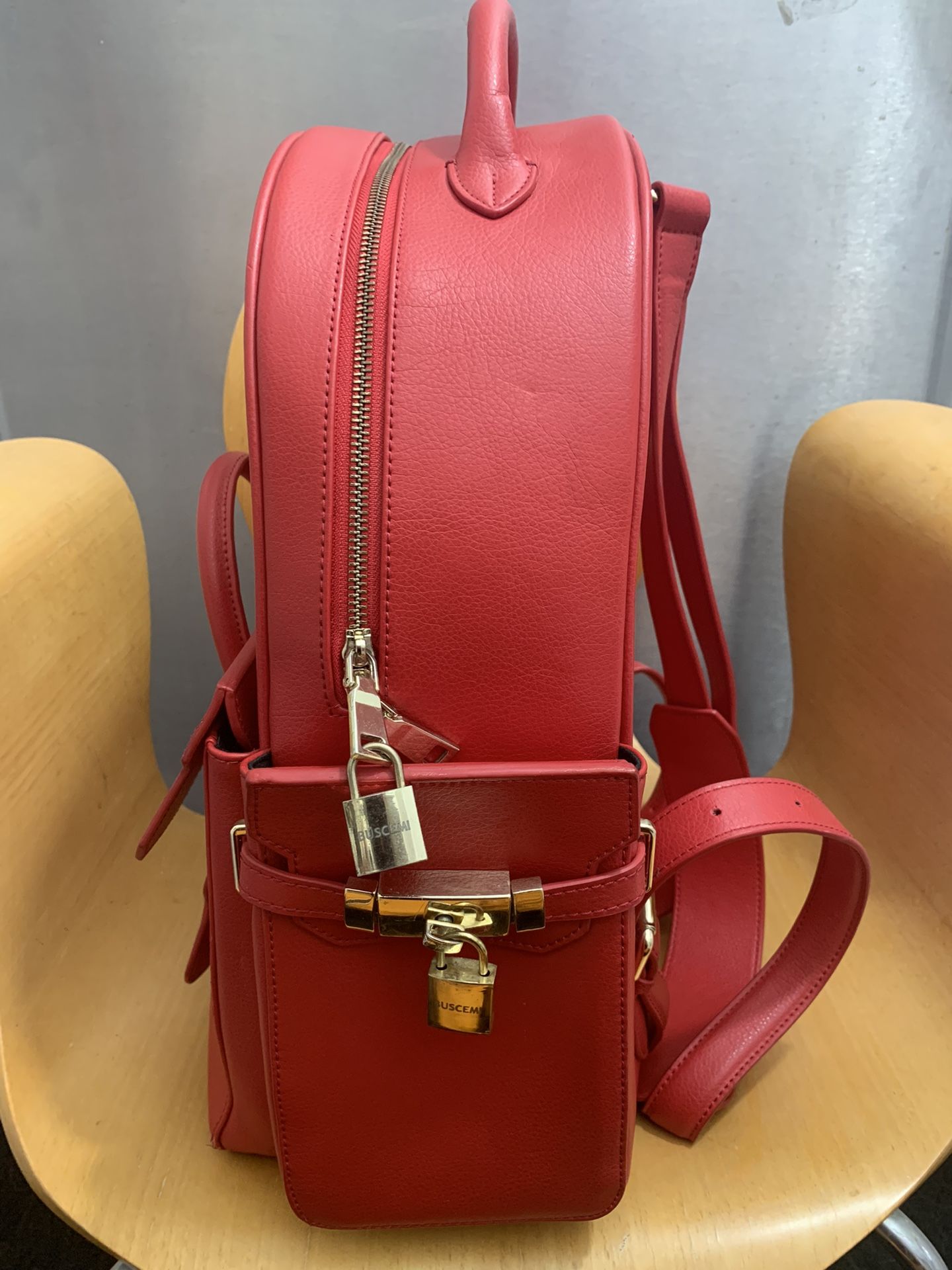 buscemi phd large leather backpack Buscemi PHD Large Leather Backpack, Red. for Sale in Los Angeles, CA
