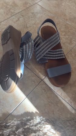 Blue sandalias sandals women size 8