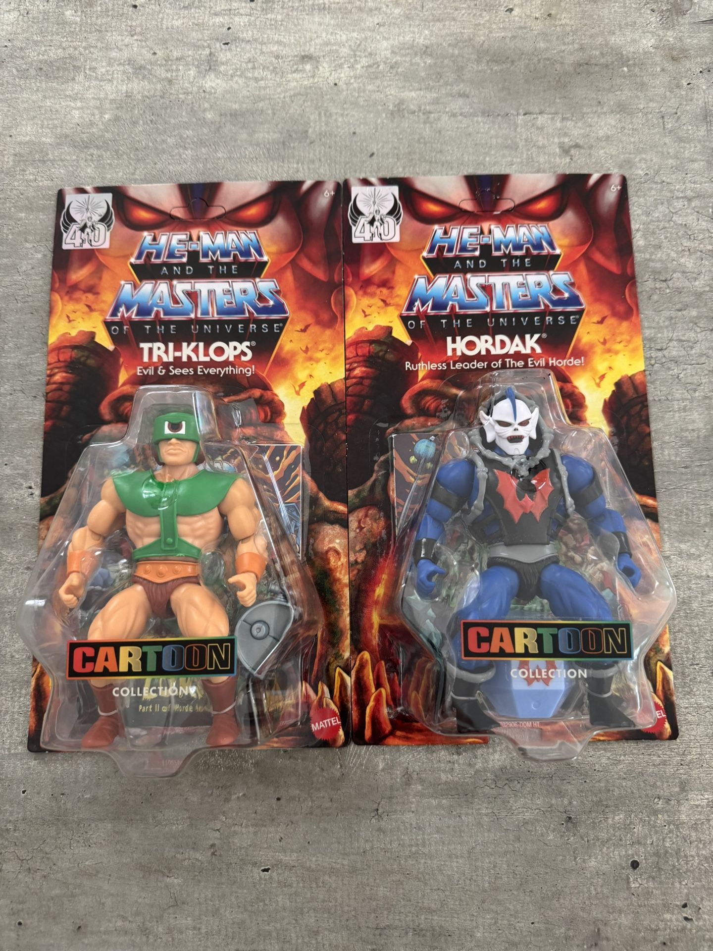 Masters of the Universe - Hordak and Tri-Klops - both NEW UNPUNCHED