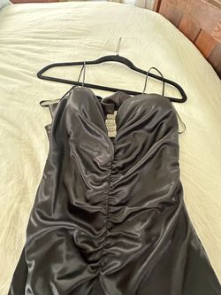 Gigi Design Black Satin Dress Size Small 