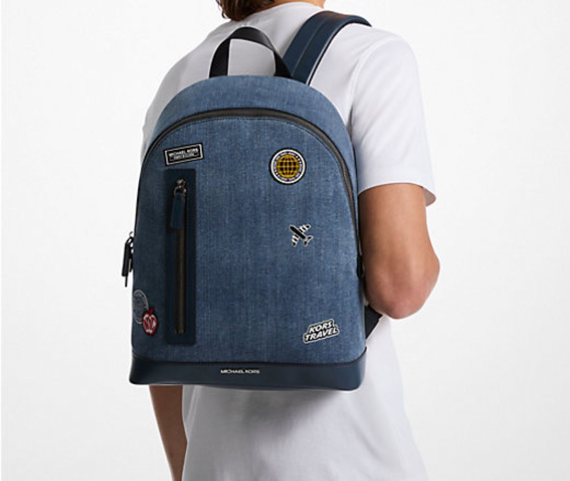 Michael Kors Blue Backpack for Men copper slim denim bag