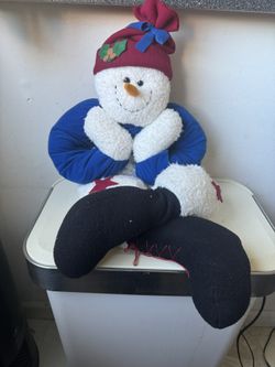 Snowman 21 Inch Shelf Sitter Plush Christmas Holiday Decoration 