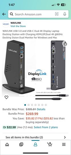 USB-C Dual 4K Universal Docking Station 