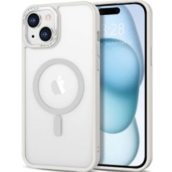Anuck Case For IPhone 15 Case Magnetic Phone Case Compatible With MagSafe, Soft TPU Bumper Hard Translucent Matte Back Slim Fit Shockproof Protective 