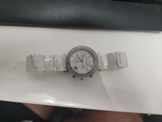 Michael Kors White Ceramic Chronograph Watch