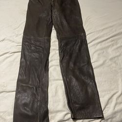 Christopher Blue Leather Pants