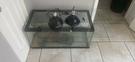 50 gallon reptile tank with accessories