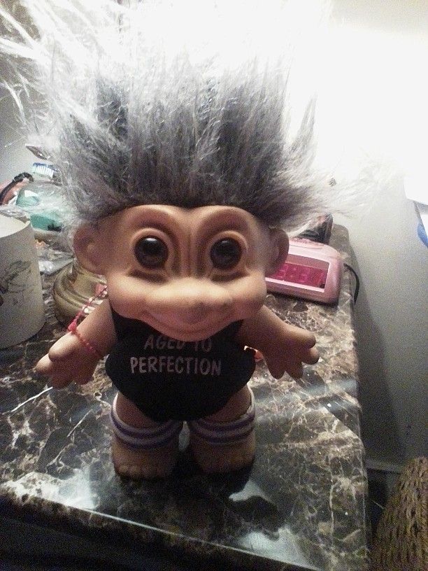 Troll Doll Silver And Gray Hair Age To Perfection Shirt Doll Toy