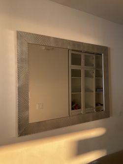 Modern Mirror with Grey Frame
