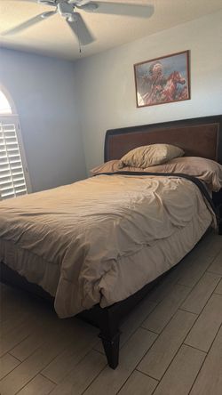 Kind Size Bed Frame (Mattress included!) and Dresser Set