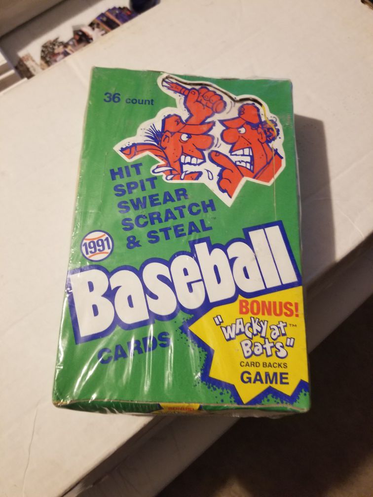 Wacky baseball card wax box (sealed)