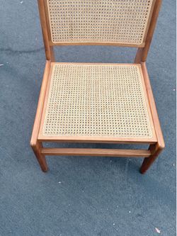 Mid-Century Modern Cane Accent Chair