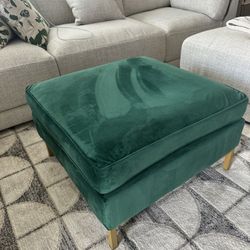 Velvet Upholstered Ottoman 