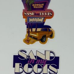 Morgan Wallen Sand In My Boots Vinyl Stickers