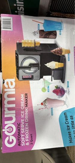 Gourmia Automatic Soft Serve Ice Cream & Frozen Drink Maker - 2 Quart (Brand New