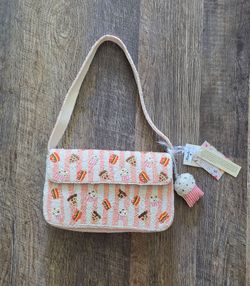 Brand New Cupcake Hamburger Pizza Beaded Bag Purse Handmade in India Marshalls TJMaxx Viral TikTok