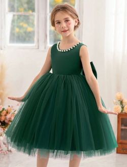girls emerald green dress