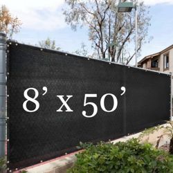 8x50 Privacy Fence Screen - BLACK