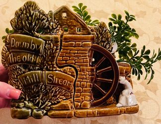 Ceramic Old Mill Stream Wall Plaque