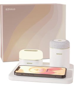 3 in 1 Cellphone Charging Station with LED Night Light and Portable Bluetooth Speaker