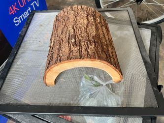 Natural half wood log brown large