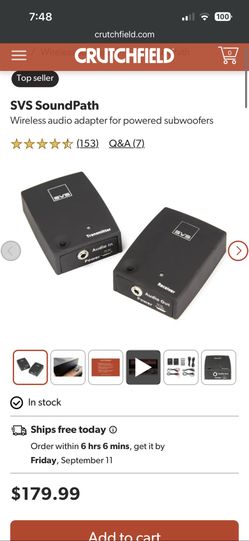 Svs wireless sub transmitter