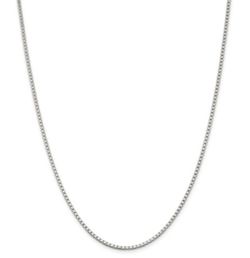 Sterling Silver 2mm Box chain 22 inches