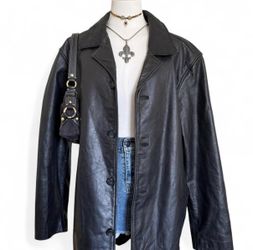 Merona Women’s Black Leather Jacket