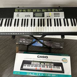 Piano/Casio Keyboard with Stand 