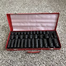 35 Piece Impact Socket Set 8-32mm Shallow and Deep 1/2 Drive Brand New