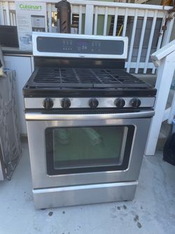 Whirlpool, gold, gas stove stove/ oven