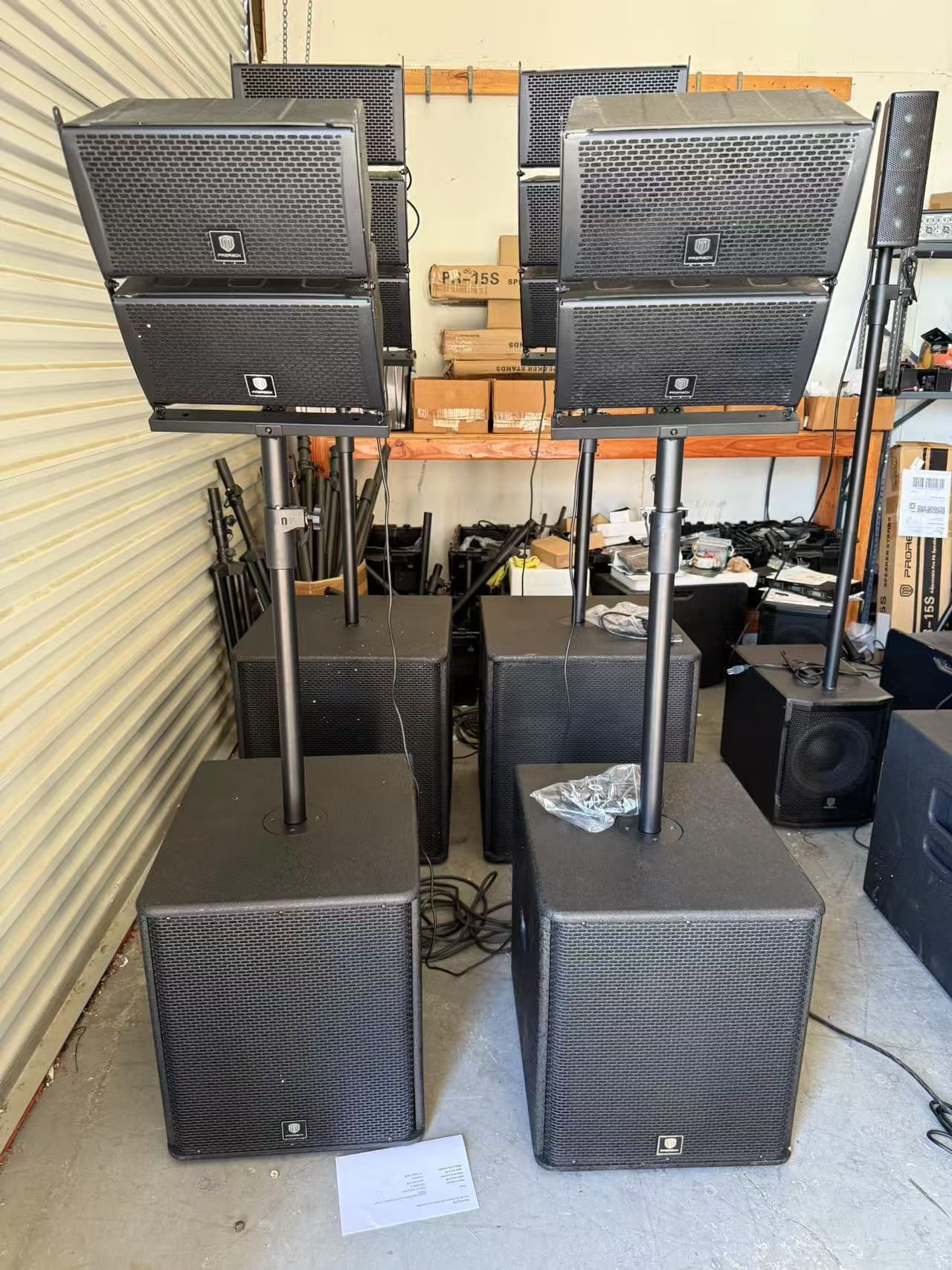 Bluetooth PRORECK Club 6000 15-inch 6000W P.M.P.O Stereo PA Speaker System Combo