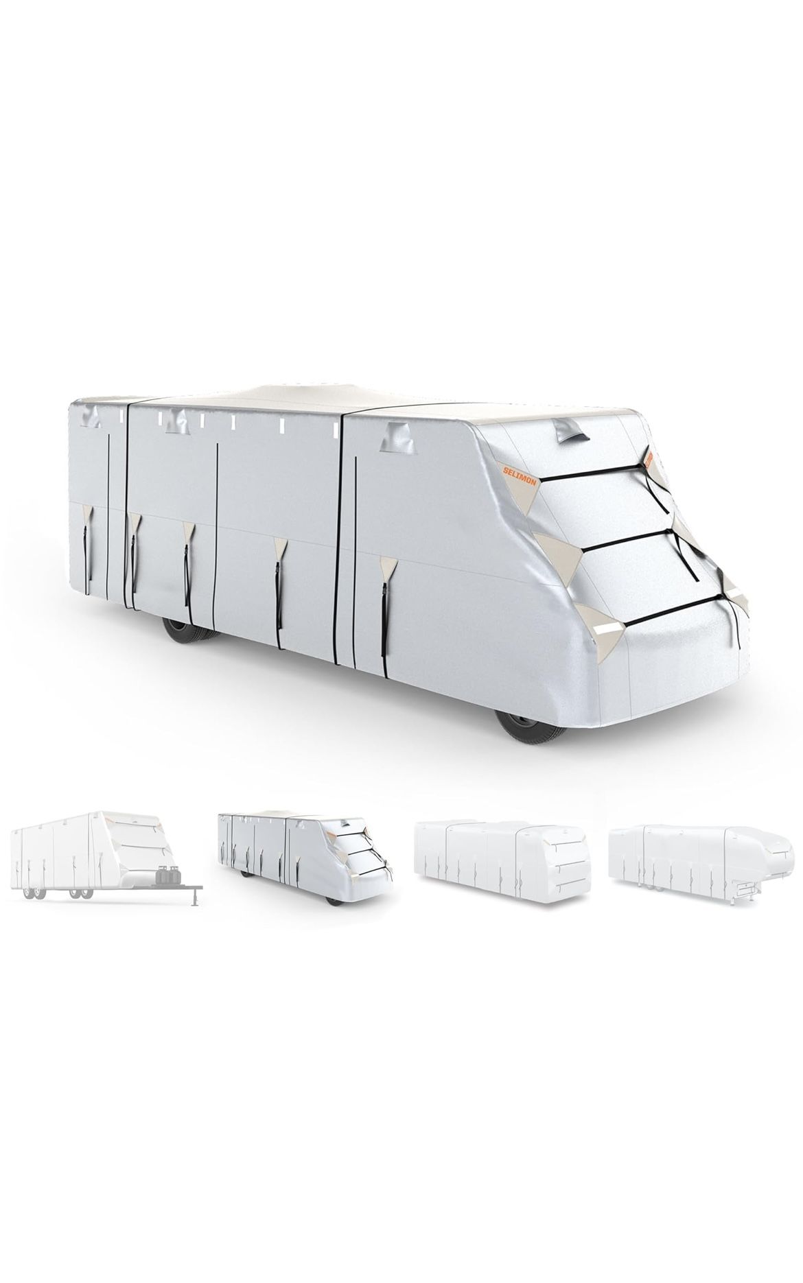 New open box 300D Top Class C RV Cover with Waterproof PU Coating Rip-Resistent & Anti-UV Winter Camper Cover Fits 23' to 26' Motorhome