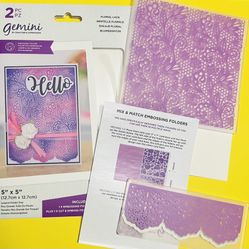 2PC Floral Lace Embossing Folder & Emboss & Die Cut Folder