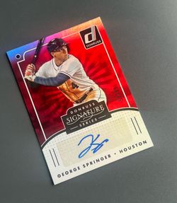 2016 Panini Donruss Baseball - George Springer - Signature Series #’d 57/99 Autographed Rookie Card No. SGS-GS - Toronto Blue Jays Star