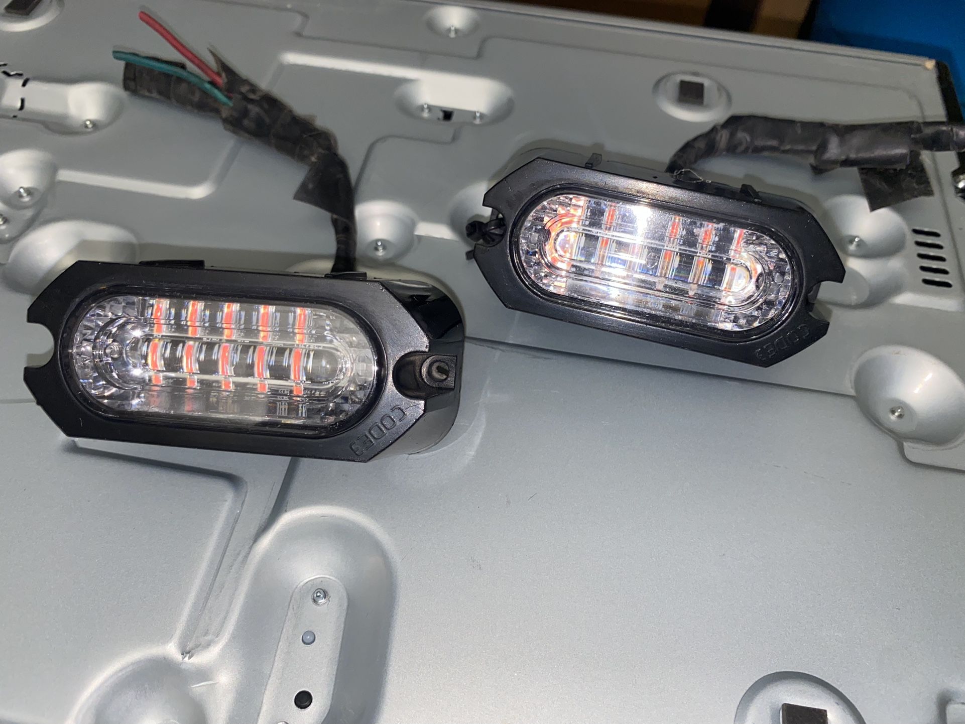 code 3 amber lights
