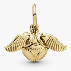 Harry Potter Sterling Silver Golden Snitch Charm for bracelet necklace