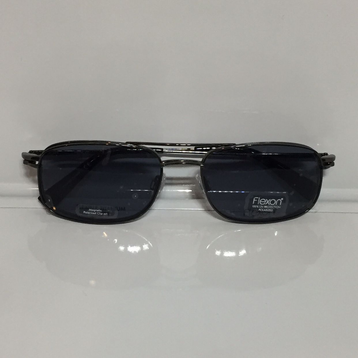 New Flexon 900 Magnetic Clip on Set Gunmetal Eyeglasses 55mm