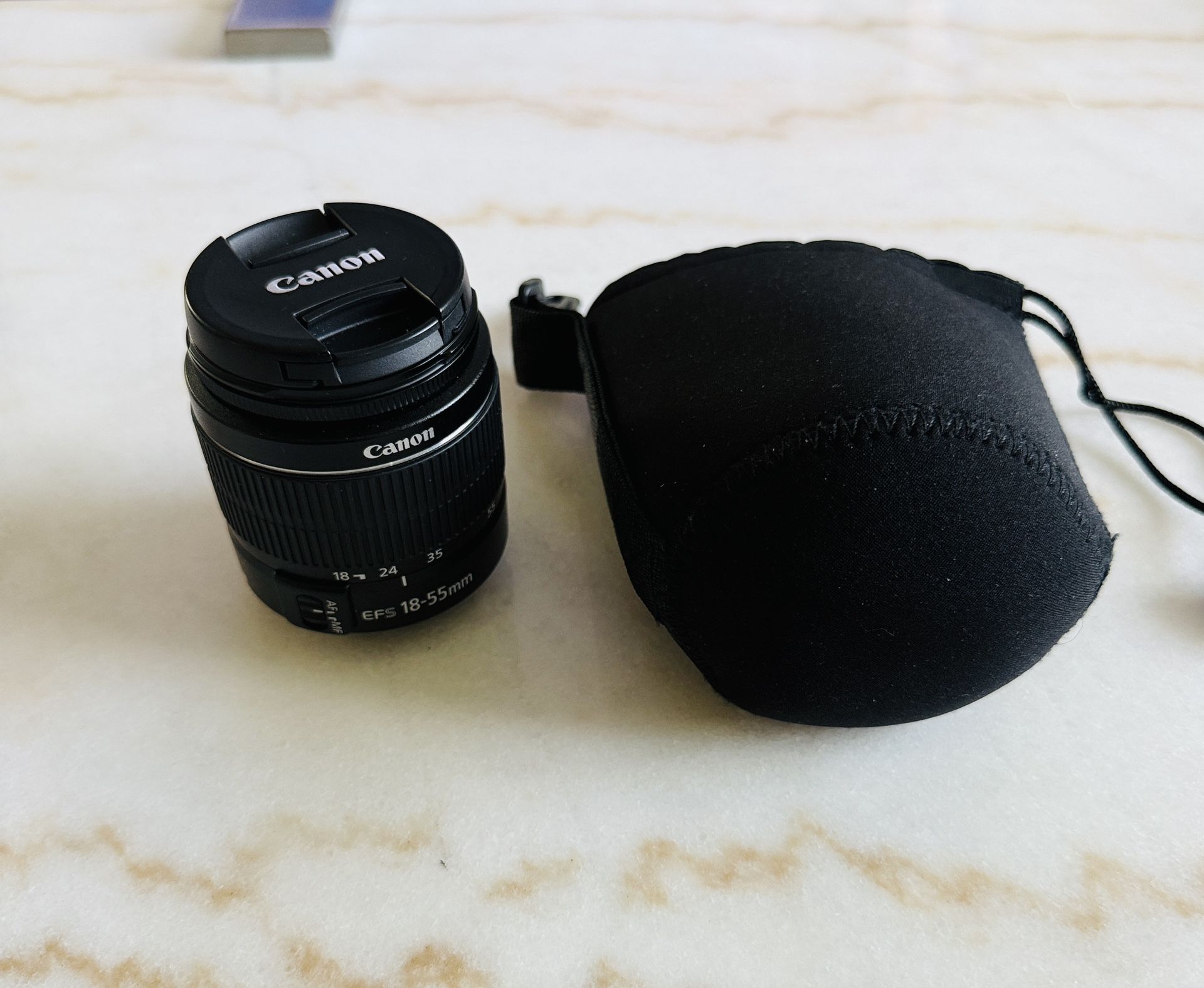 Canon EF-S 18-55mm f/3.5-5.6 III Lens, With Cover (Open Box, Unused) No Box Pickup Only
