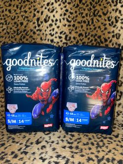 2 🔥bags of 14 goodnites size S/M both for $16 firm on price