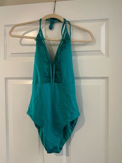 Teal Lace One Piece Swimsuit