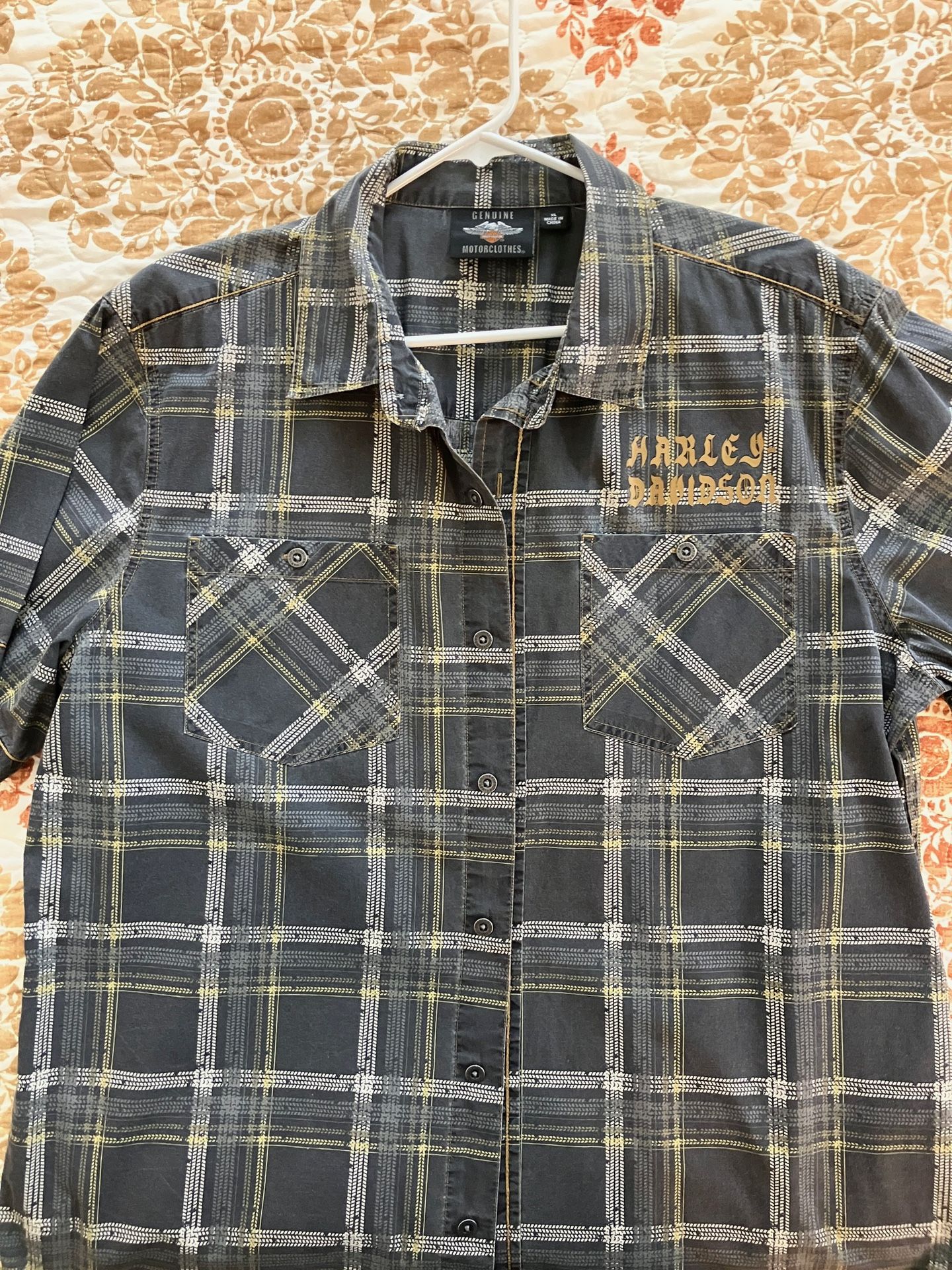 Genuine Harley-Davidson Mens XL Button Down Shirt Like New!